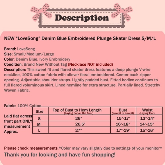 Last☝️ Blue Floral Embroidered Plunge Skater Dress - Picture 8 of 8